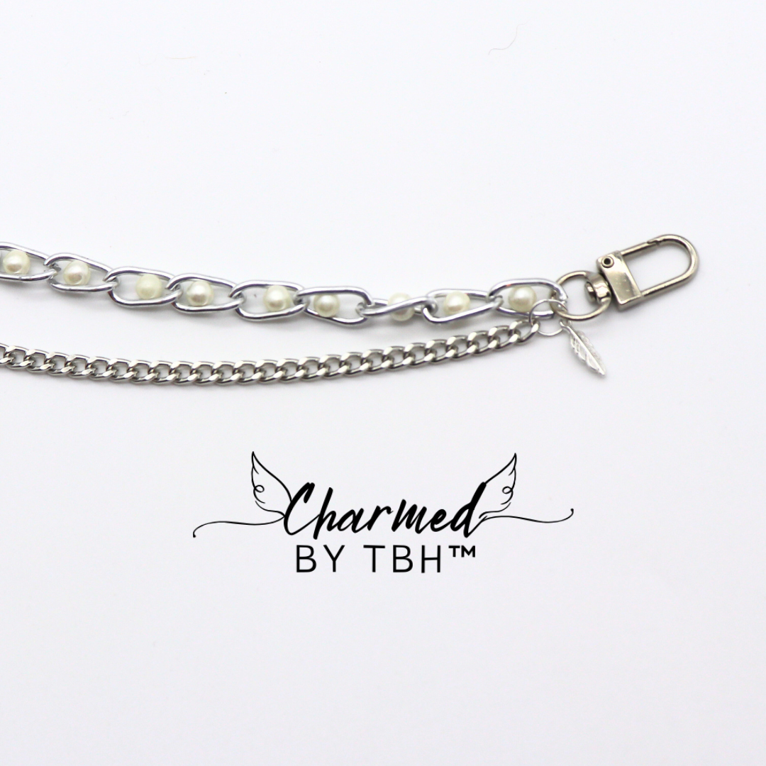 Nickel w/ Pearls - Bag Bling Bracelet™ CHARMED by TBH™