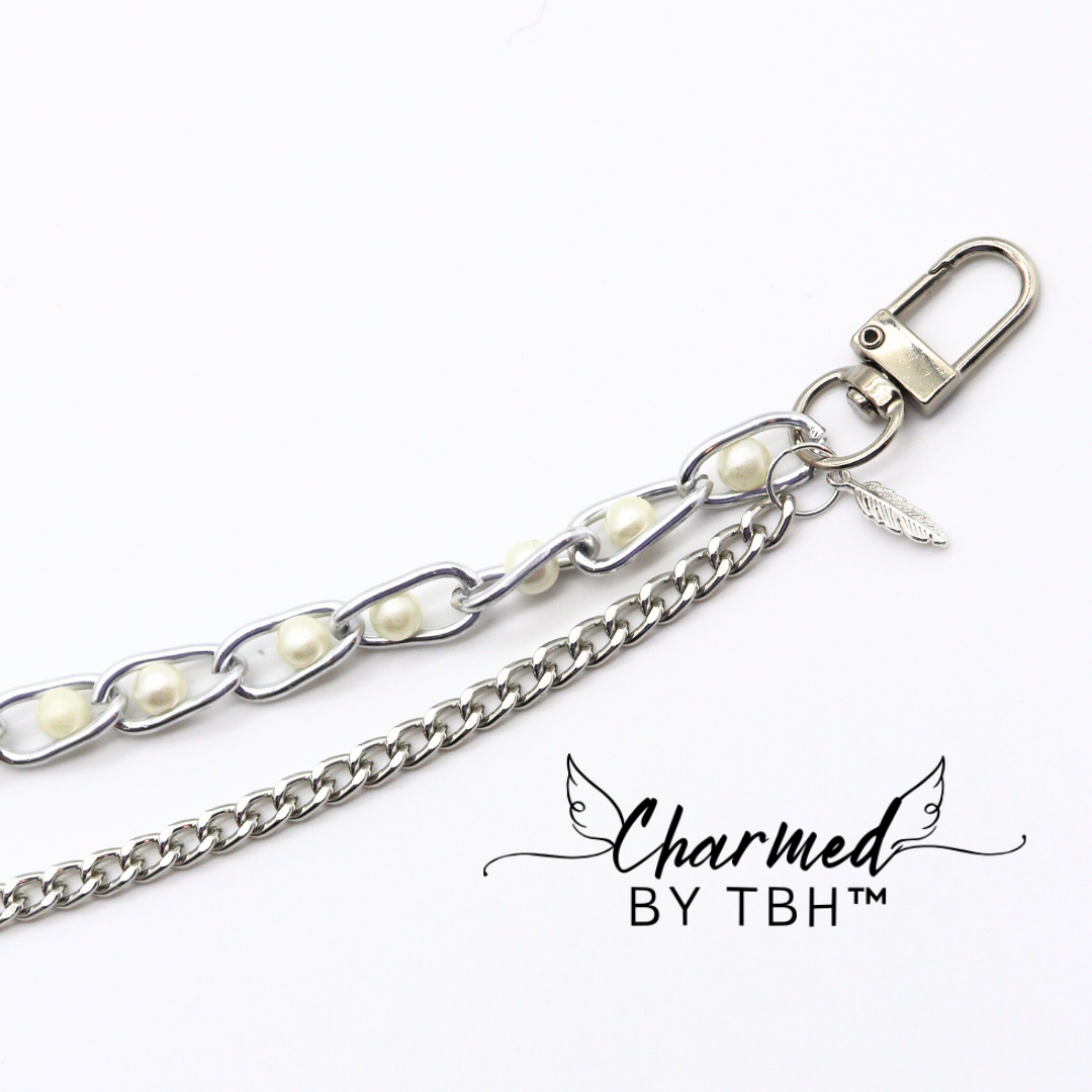 Nickel w/ Pearls - Bag Bling Bracelet™ CHARMED by TBH™