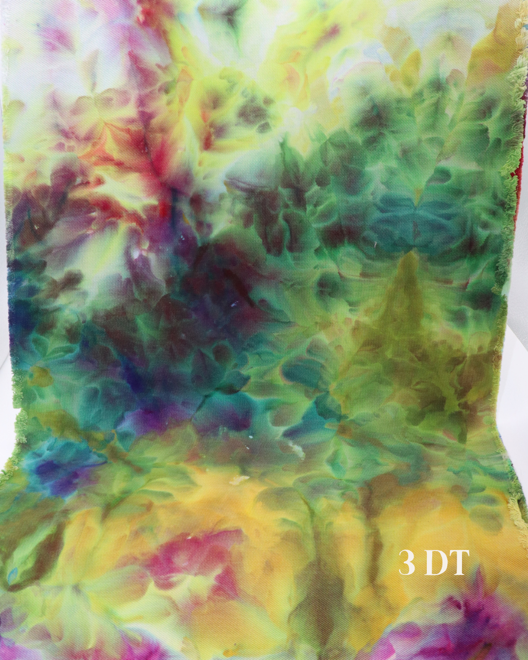 3- 1/2 yd Denim Twill - Watercolor Rainbow