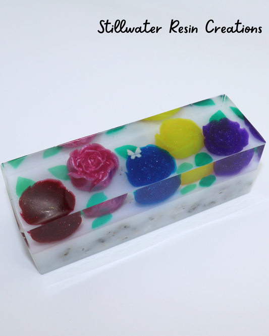 Rectangle Floral Pattern Weight - PREORDER