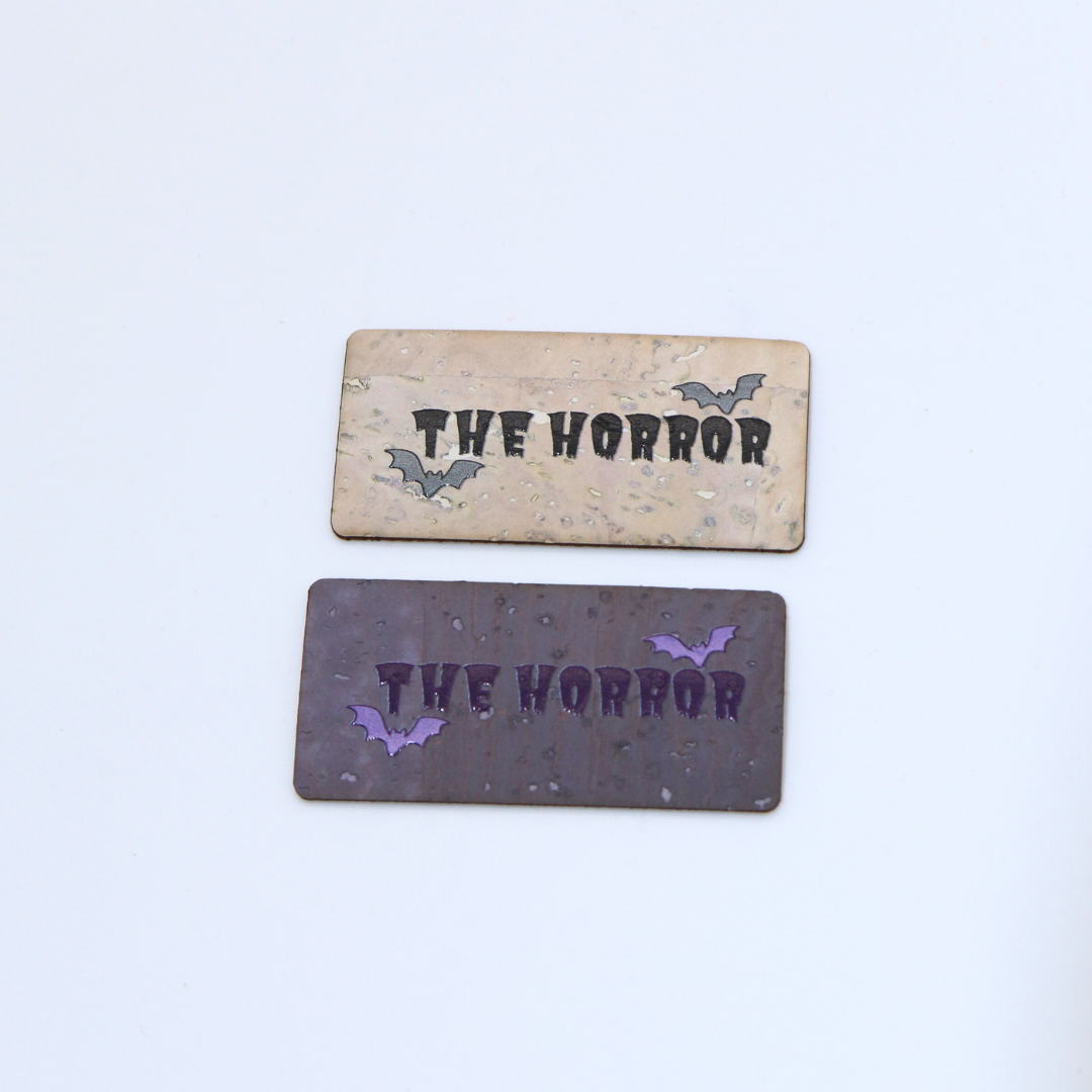 "The Horror" Set of 2 - Cork Tag