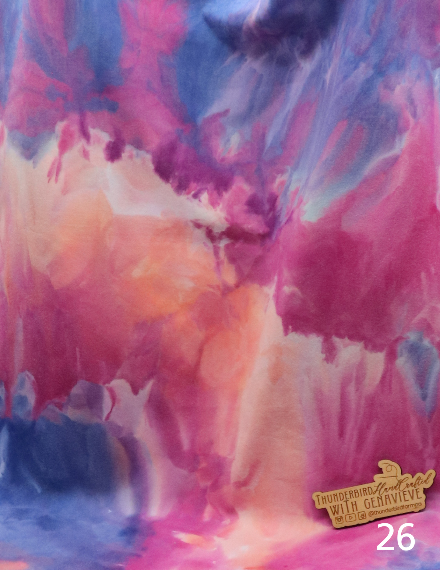 Sapphire Feathers on White - Thunderbird Fabrics Original