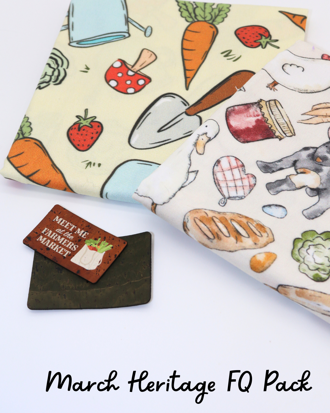 Farmers Market Fat Quarter w/ Exclusive Tag