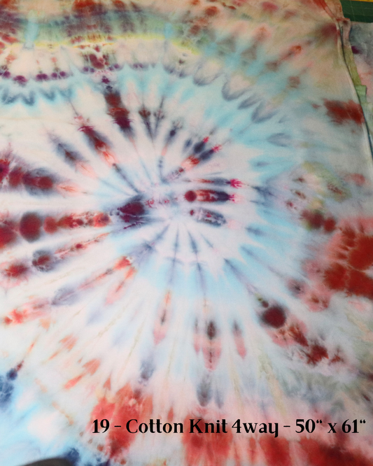 19 - Cotton Knit 4way 50"x61" - Large Batch Dye