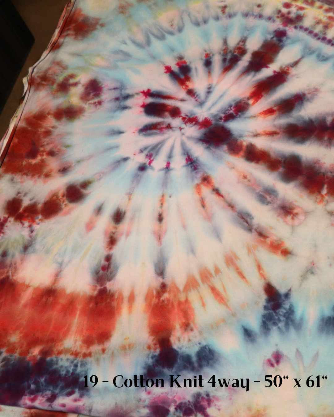19 - Cotton Knit 4way 50"x61" - Large Batch Dye