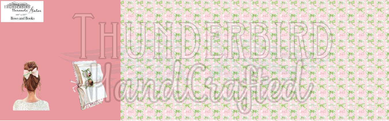 Books and Bows Pink - Book Lovers Panel