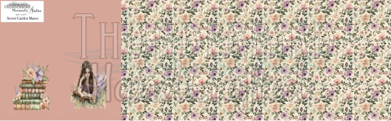 Secret Garden Mauve - Book Lovers Panel