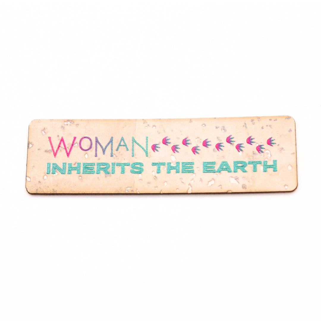 "Woman Inherits the Earth" - Cork Tag Set of 3