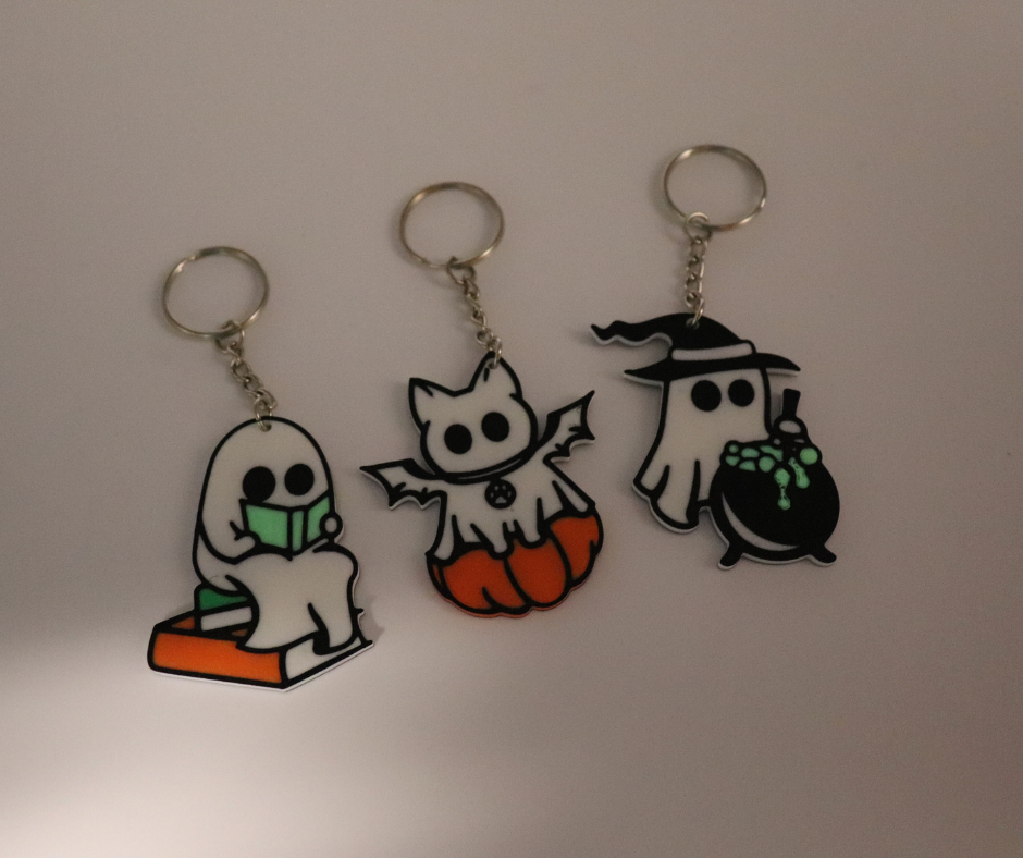 Ghostie Key Chain Set - GLOWS