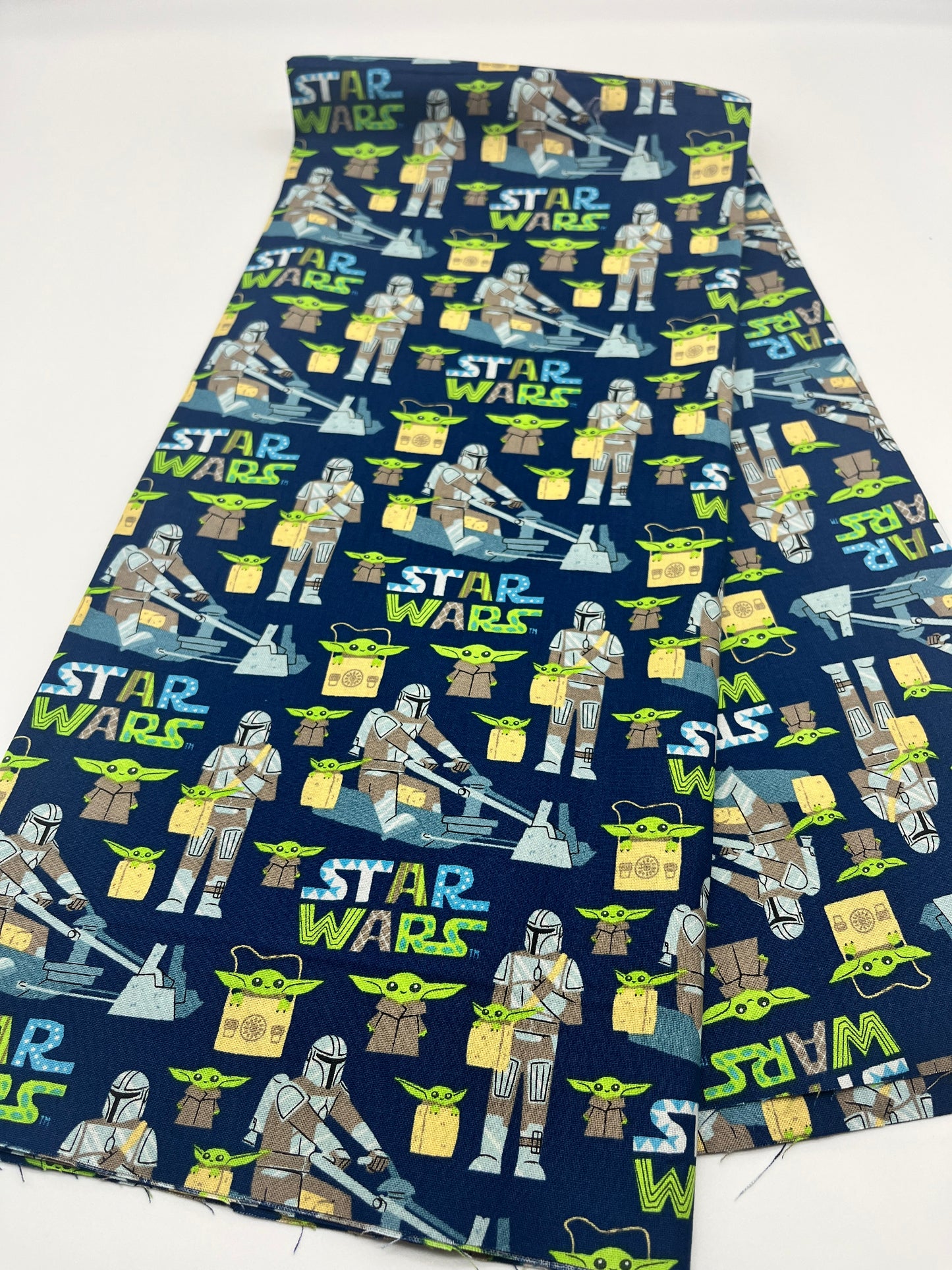 1 yard - Cotton Woven - Mando and Child