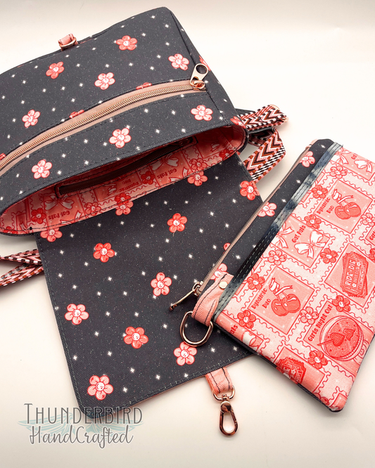 GalPal Postage Denim Dianne Crossbody & Ivy Wristlet Set
