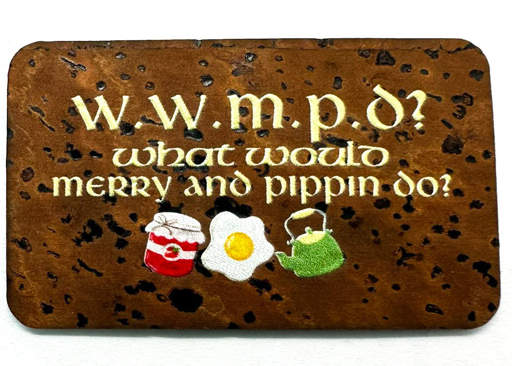 "WWMPD?" Hobbit's Journey Cork Tag - Set of 3