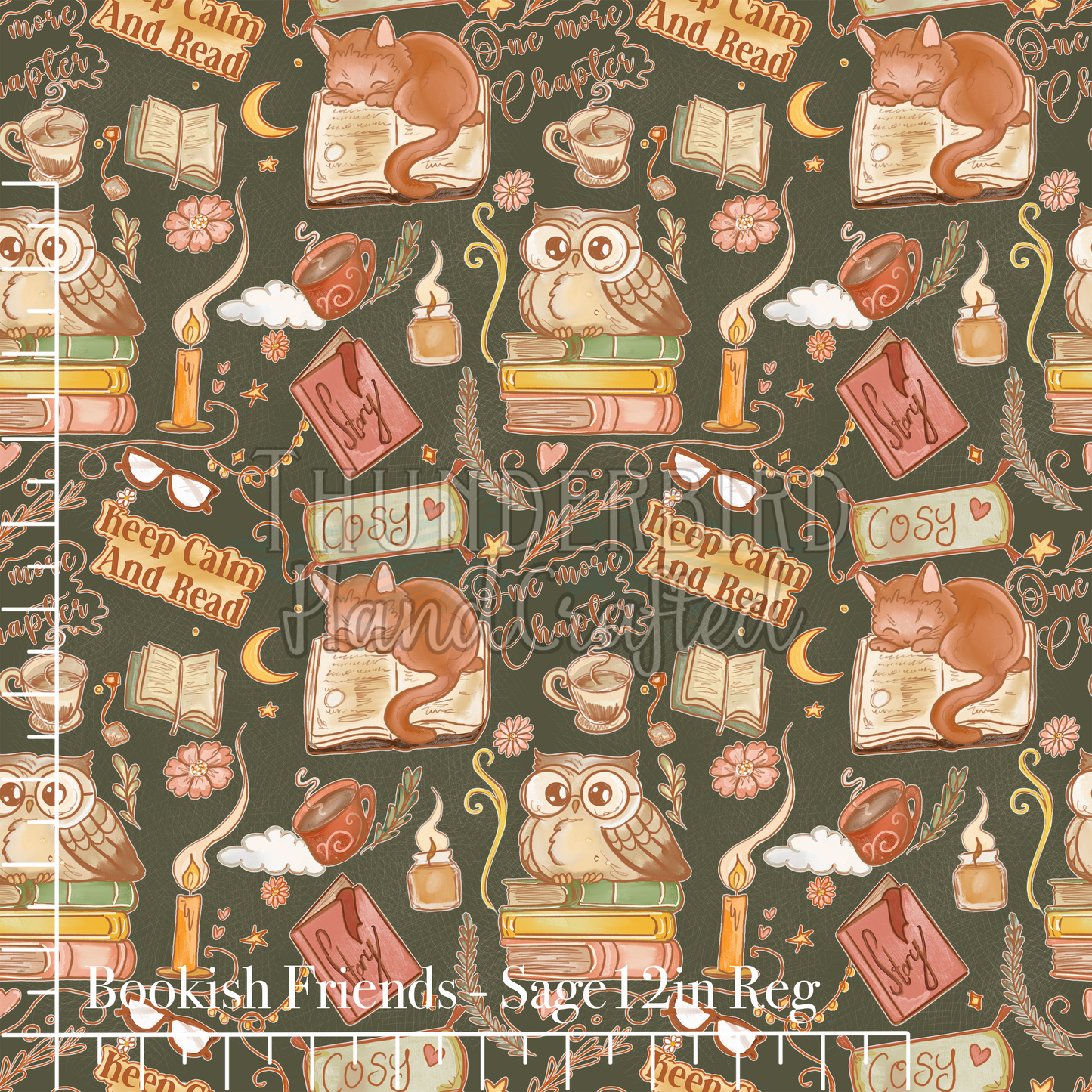 (Apparel Sew March) Bookish Friends Sage Reg 12in.- PREORDER