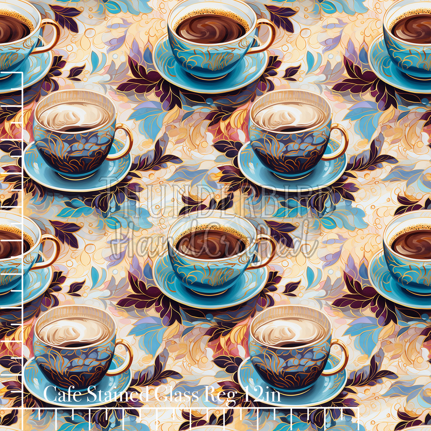 Cafe Stained Glass Reg 12in - April 2025 DNFK