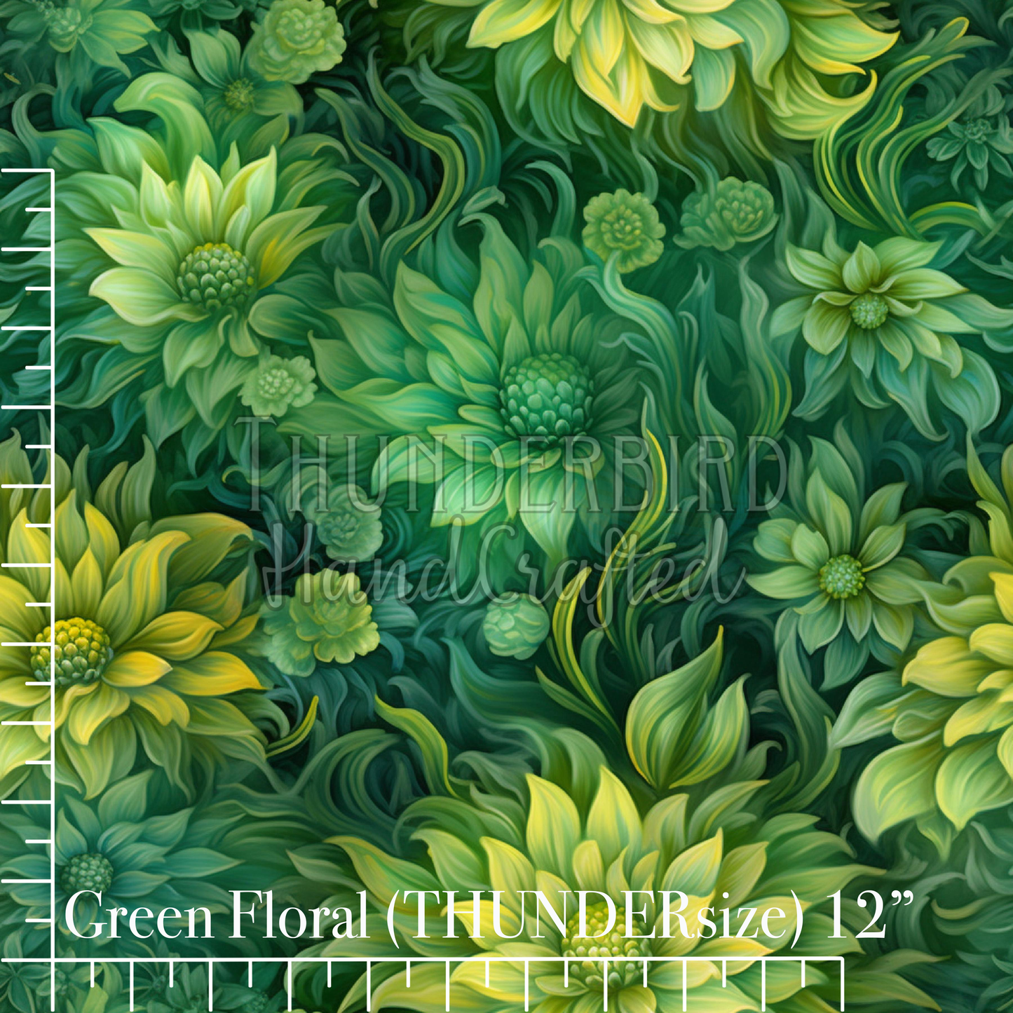 Rainbow Floral Green