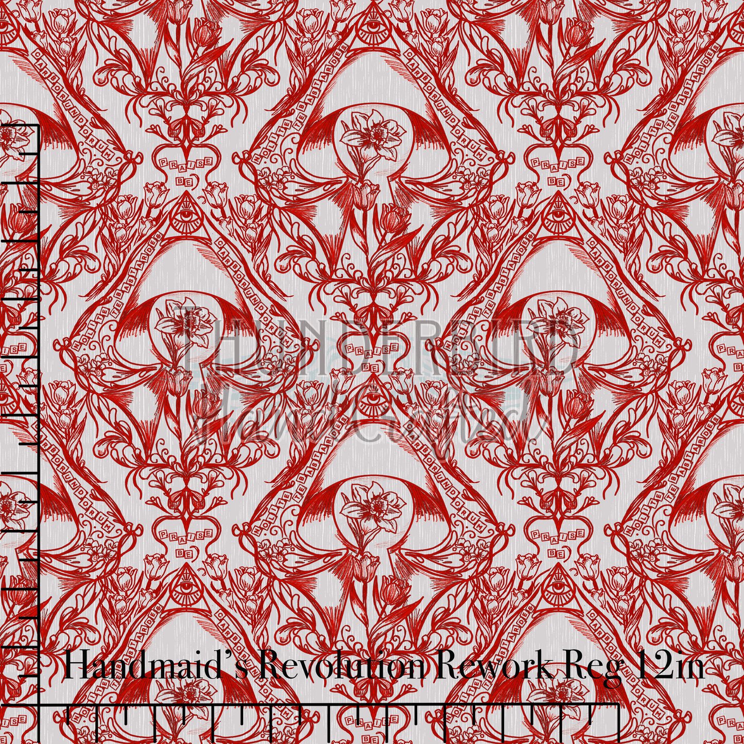 Handmaid's Revolution Redwork Reg 12in