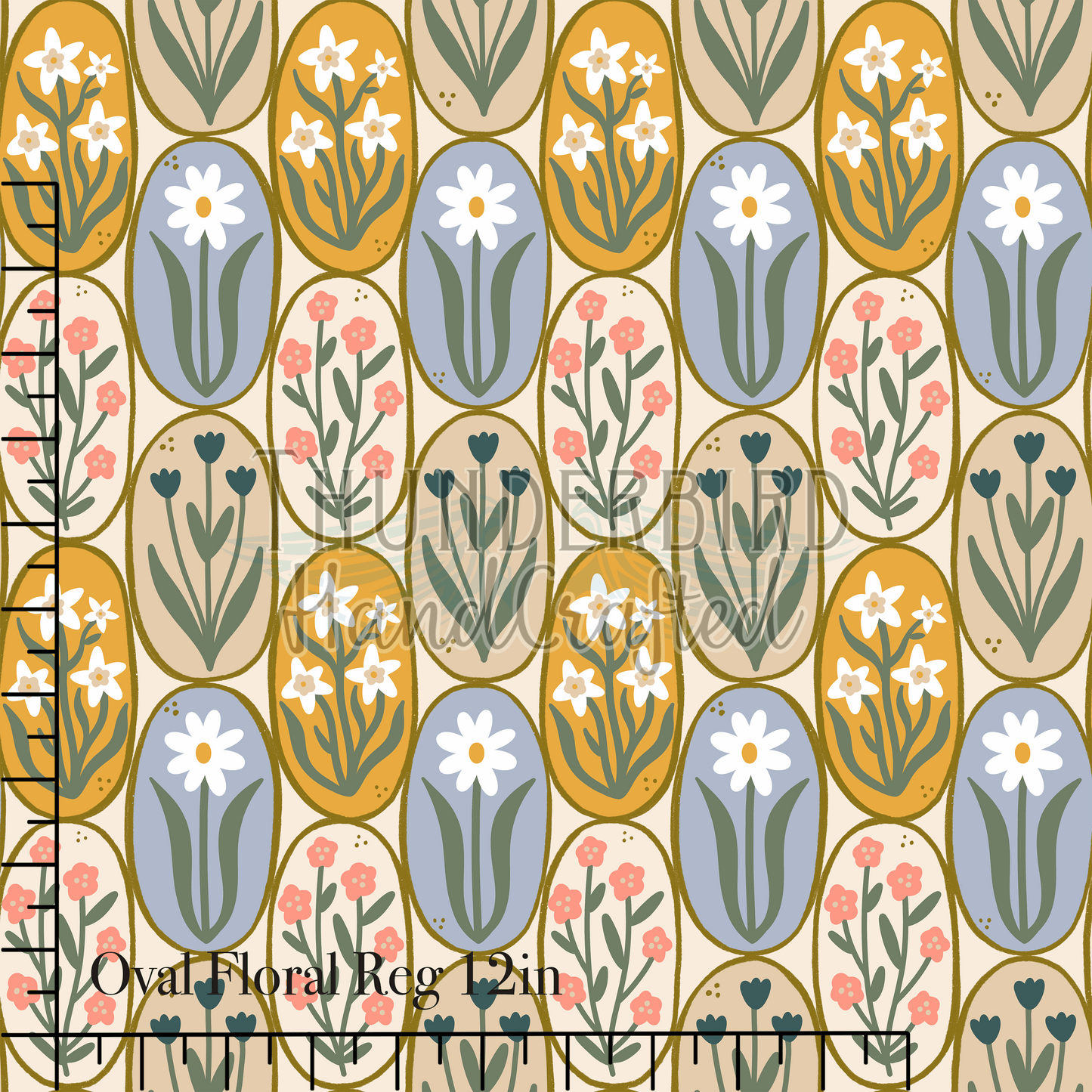 Oval Floral Reg 12in - PREORDER