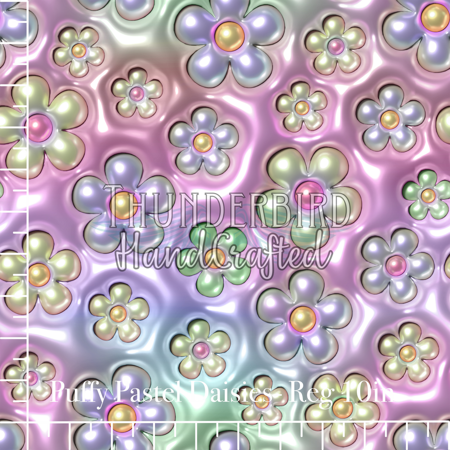 Pastel Puffy Daisies 68.5" Sport Lycra Piece