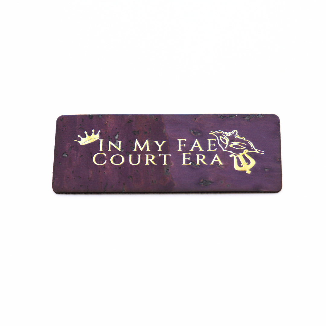 "In My Fae Court Era" Gold on Eggplant Set of 3 - Cork Tag