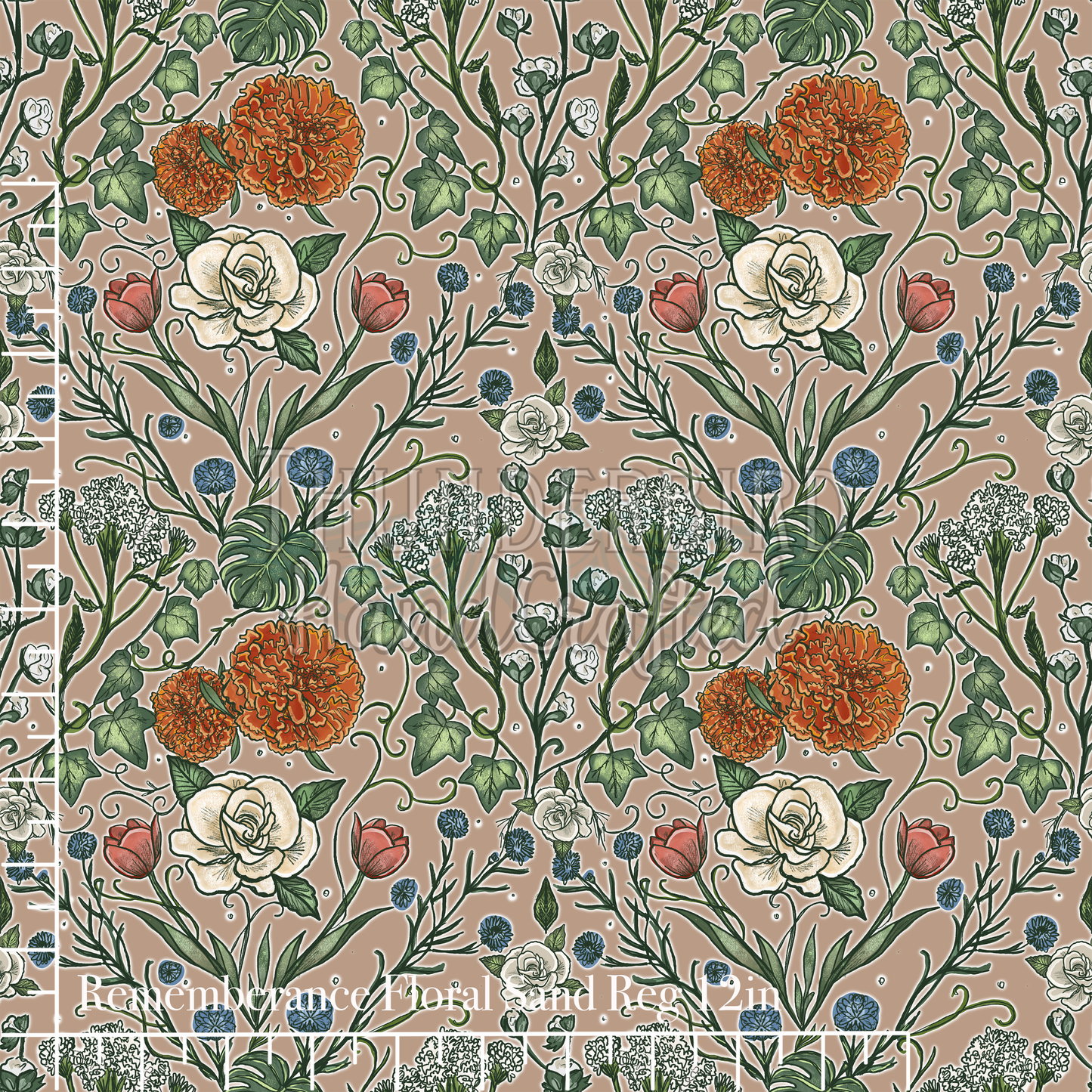 Remembrance Floral (Sand) Reg 12in EXCLUSIVE - PREORDER