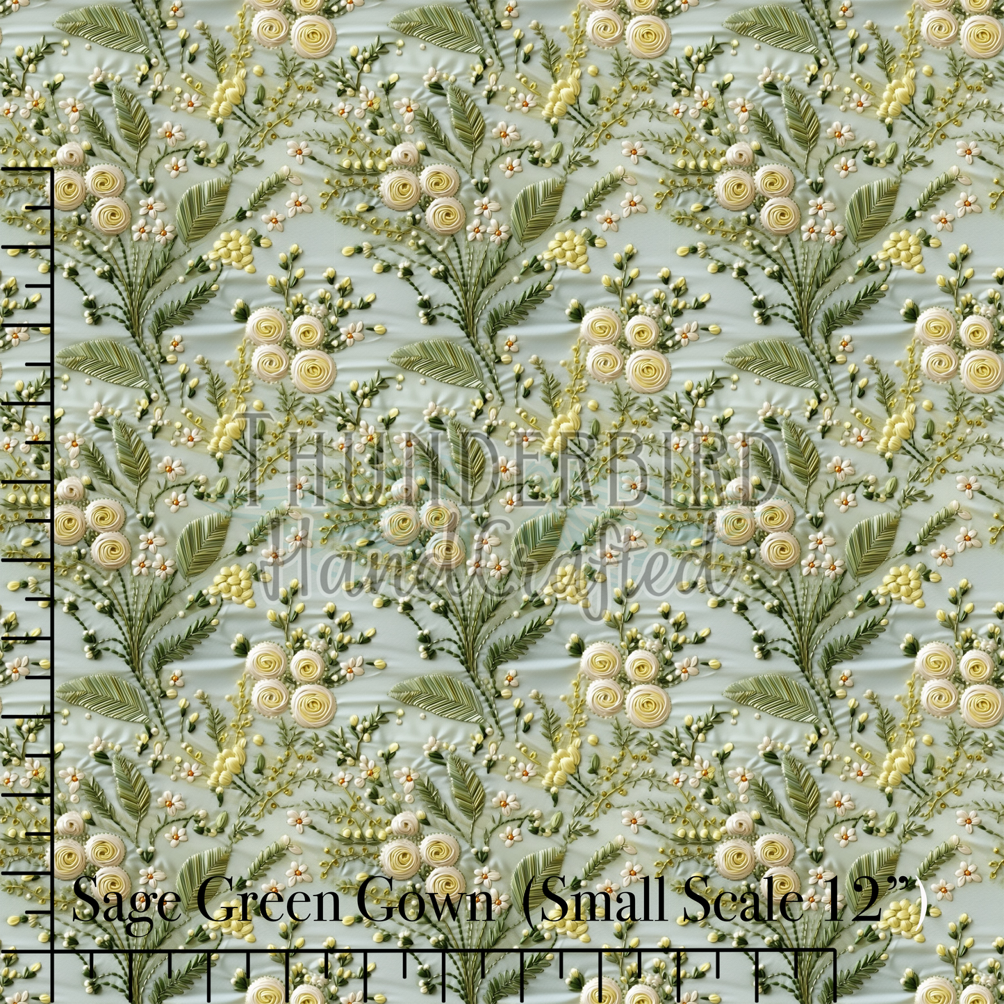 Embroidered Dress Sage Reg 12in - PREORDER