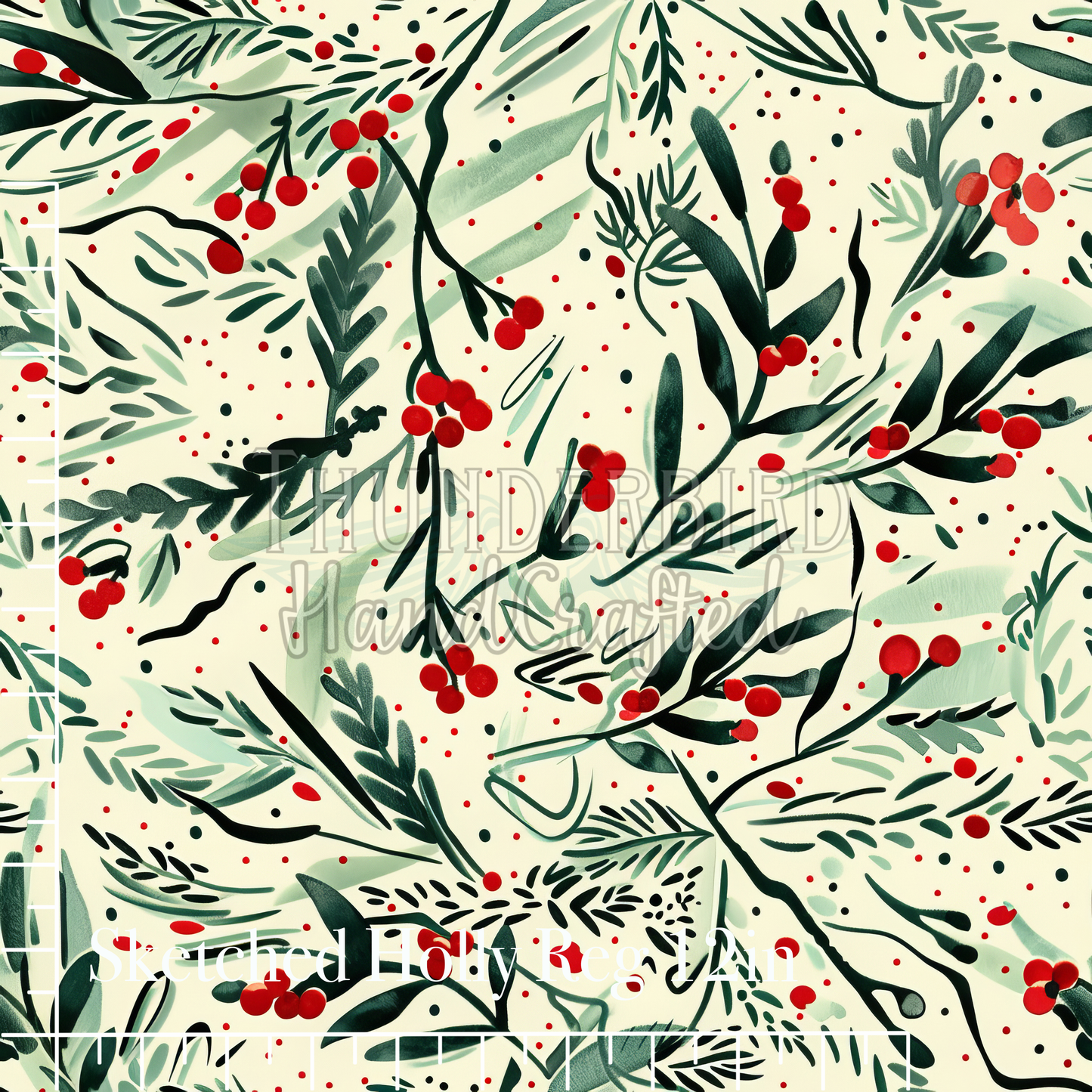 Sketched Holly Reg 12in