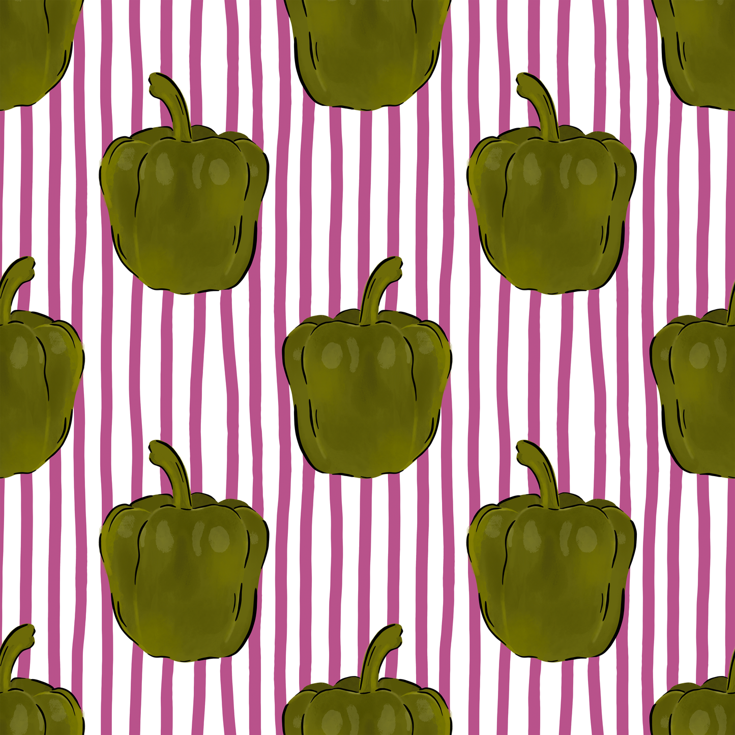 Striped Peppers 12in - PREORDER