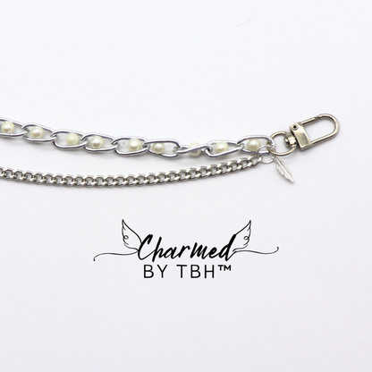 Nickel w/ Pearls - Bag Bling Bracelet™ CHARMED by TBH™