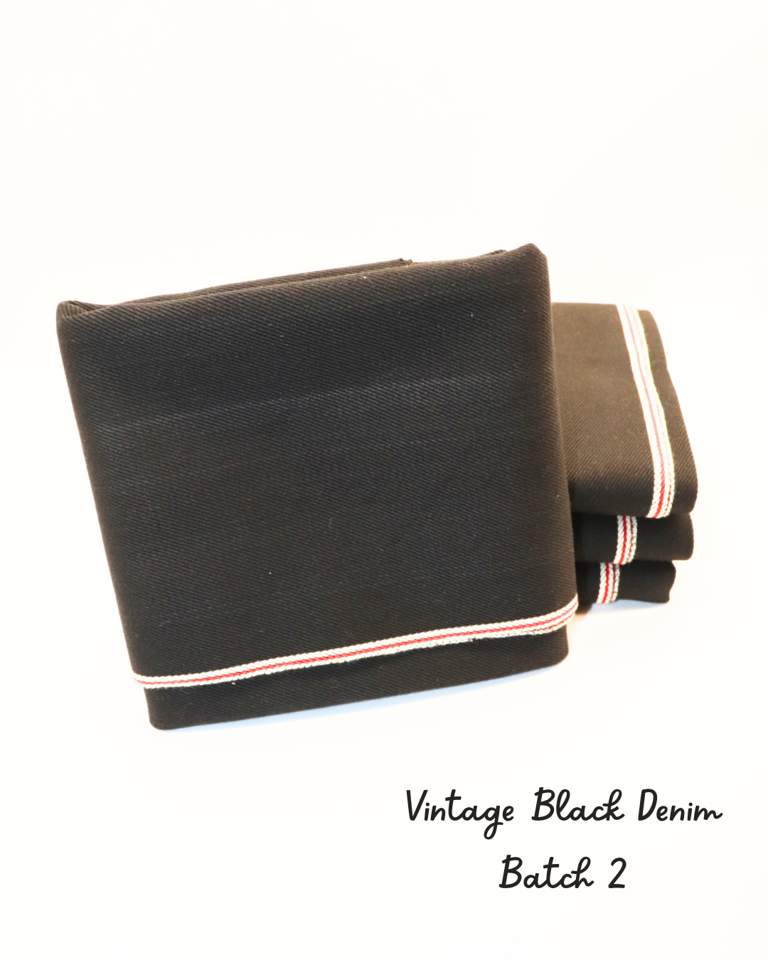 Black Denim - Vintage Milled 51" Wide (Batch #2)