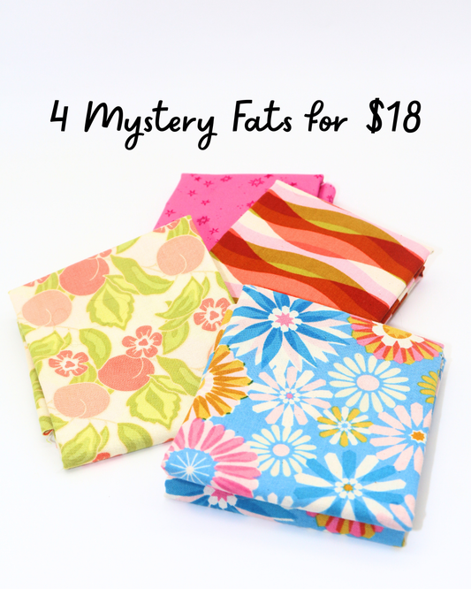 Mystery Fat Quarter Fabric Bundle – 4 Fat Quarters for $18