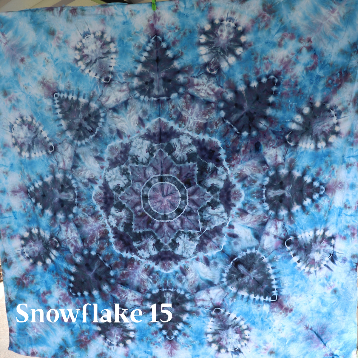 #15 Nutcracker Ice-Dyed Snowflake Tree Skirt Kit (Cotton Lawn)- Pattern Included from Sew a Story