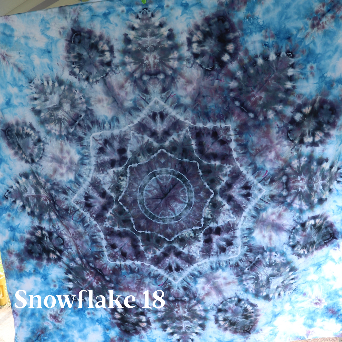 #18 Nutcracker Ice-Dyed Snowflake Tree Skirt Kit (Cotton Lawn)- Pattern Included from Sew a Story