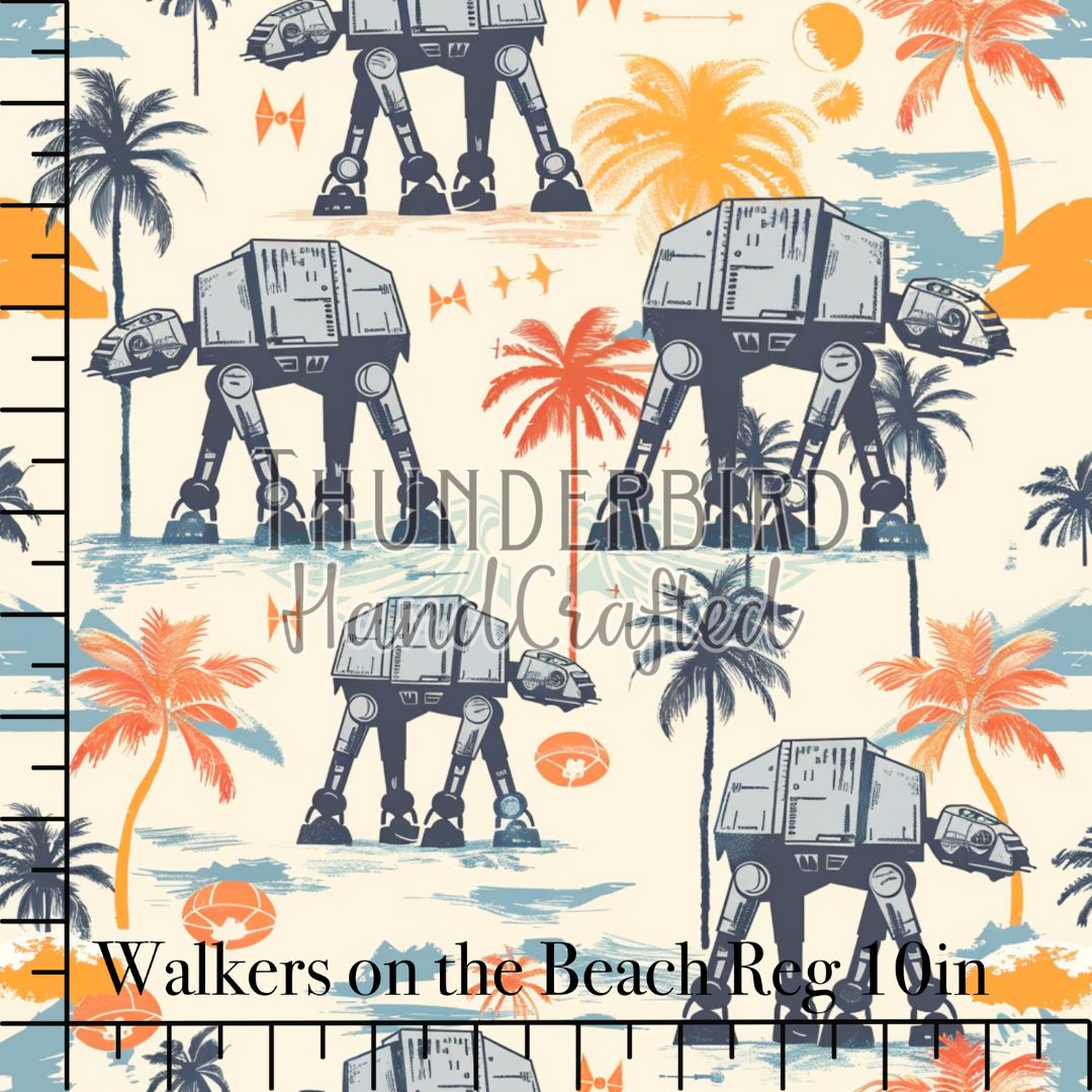 Walkers on the Beach Reg 10in