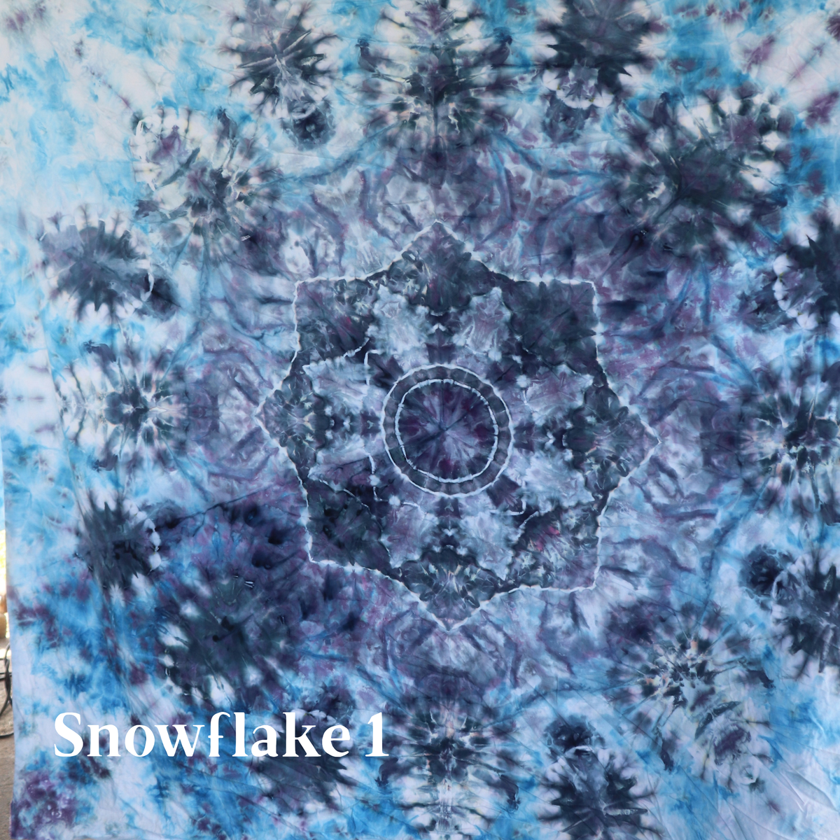 #1 Nutcracker Ice-Dyed Snowflake Tree Skirt Kit (Brushed Cotton)- Pattern Included from Sew a Story