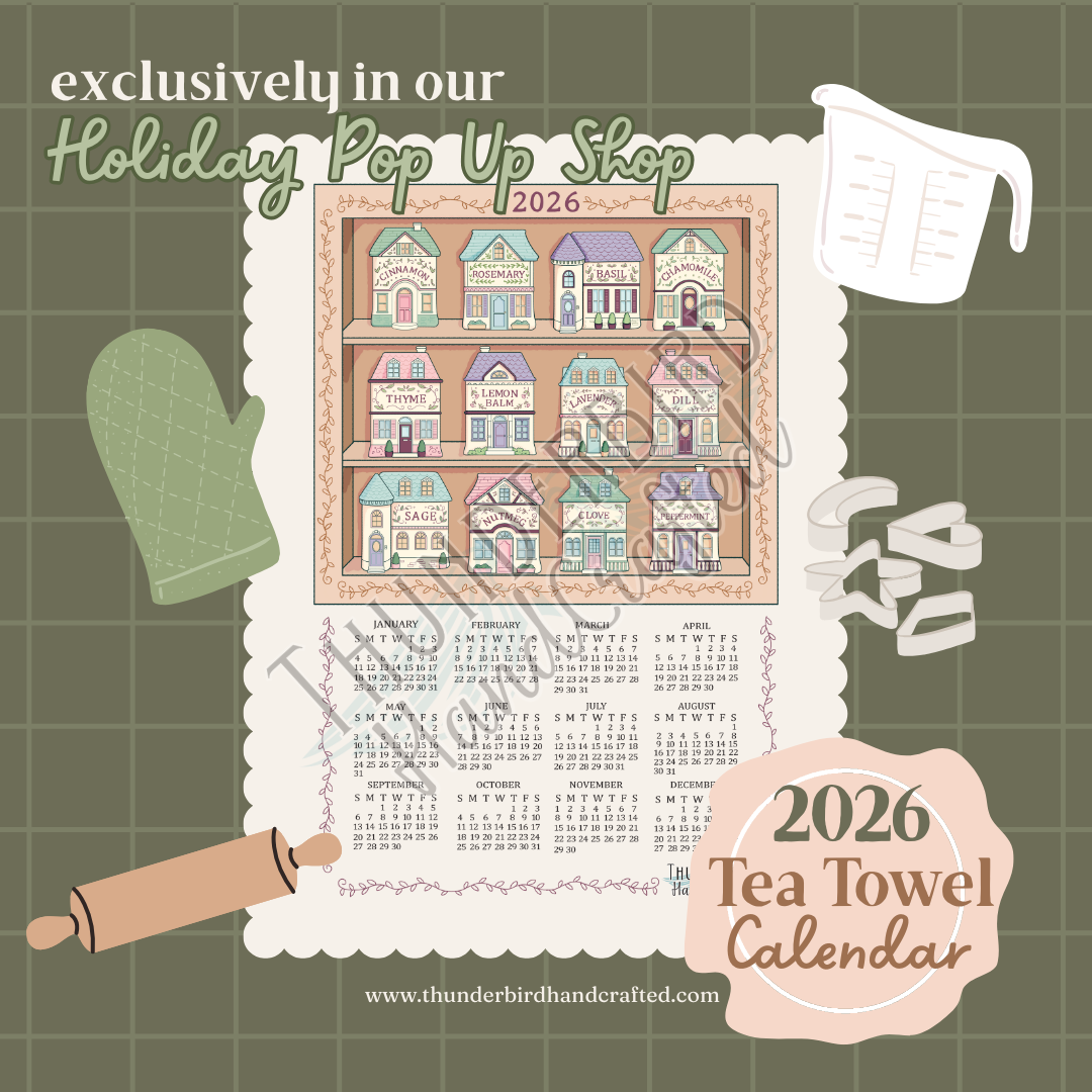 2026 Tea Towel Calendar — Spice House Shelf Collection