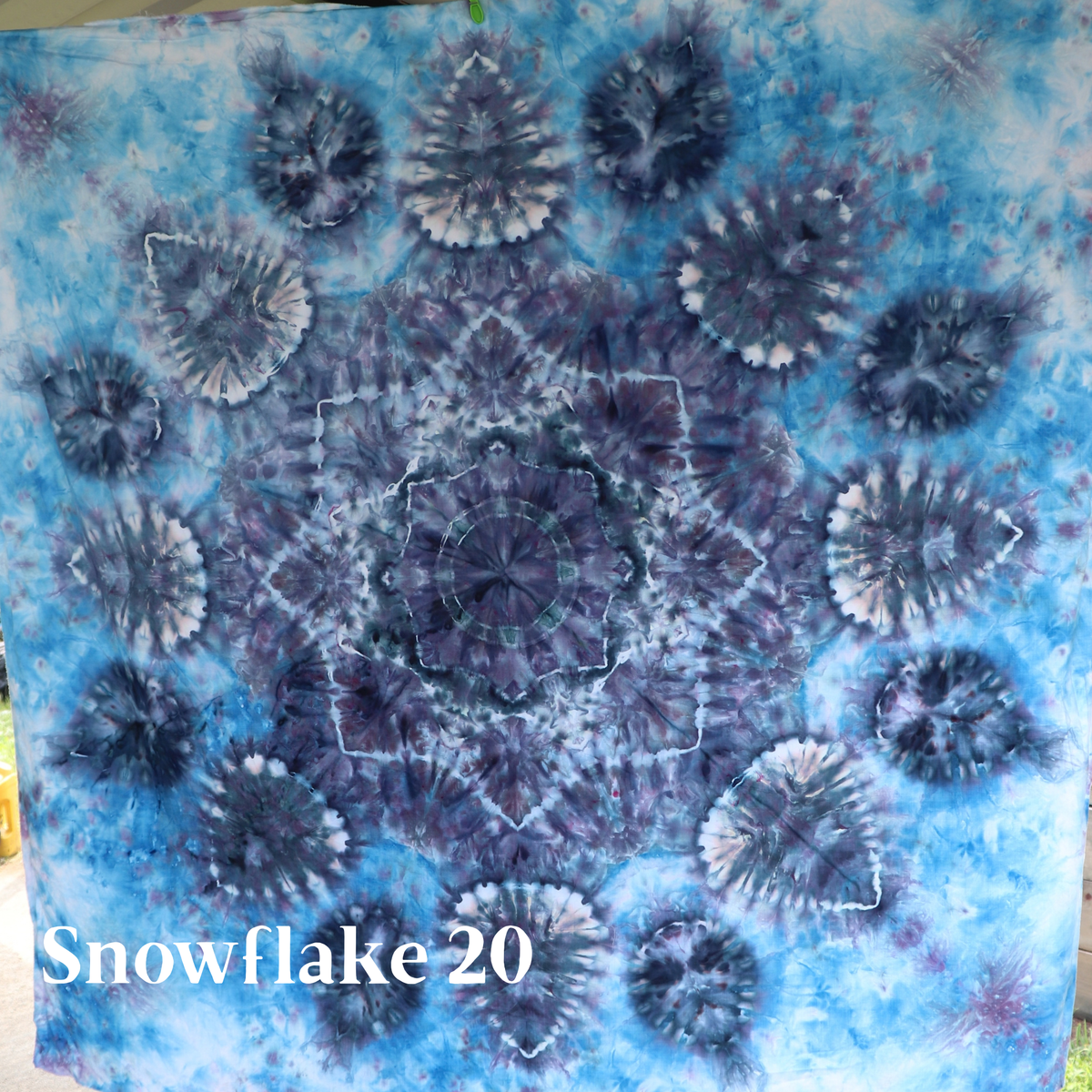 #20 Nutcracker Ice-Dyed Snowflake Tree Skirt Kit (Cotton Lawn)- Pattern Included from Sew a Story