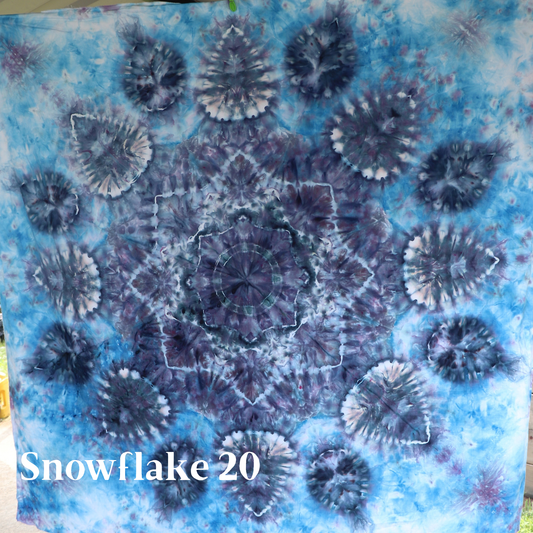 #20 Nutcracker Ice-Dyed Snowflake Tree Skirt Kit (Cotton Lawn)- Pattern Included from Sew a Story