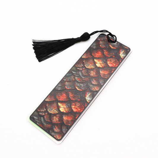 Brimstone Scales (Acrylic Book Mark) w/ Black Tassel