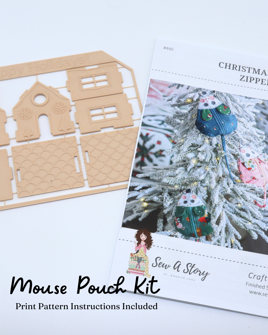 Holiday Mouse Pouch Kit - Print Pattern Included from Sew a Story
