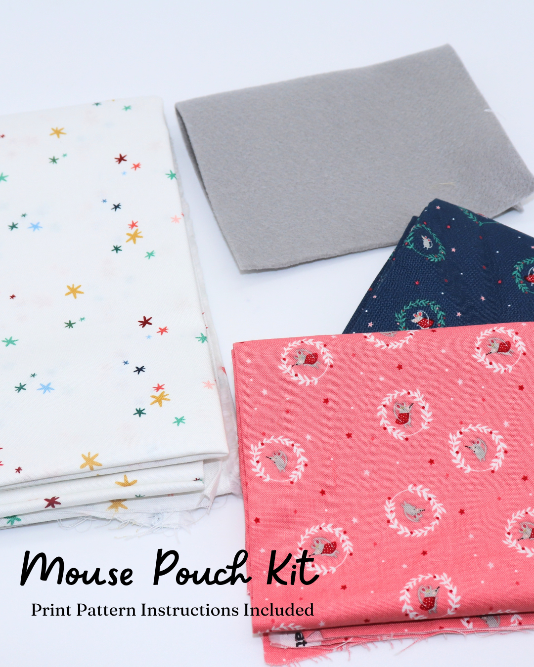 Holiday Mouse Pouch Kit - Print Pattern Included from Sew a Story