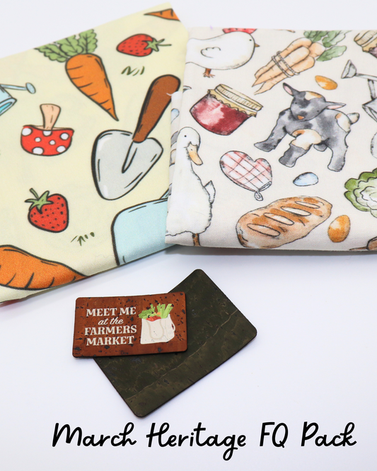 Farmers Market Fat Quarter w/ Exclusive Tag