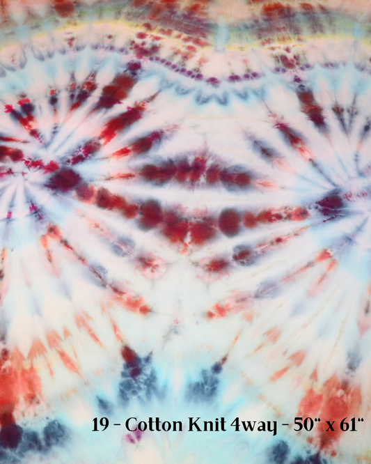 19 - Cotton Knit 4way 50"x61" - Large Batch Dye