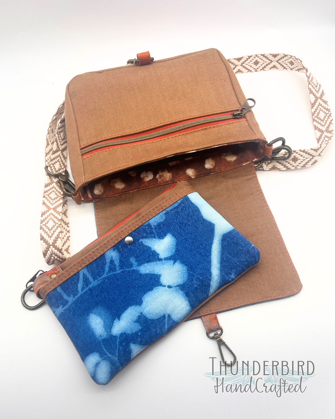 Whimsy Faun Denim Dianne Crossbody & Ivy Wristlet Set