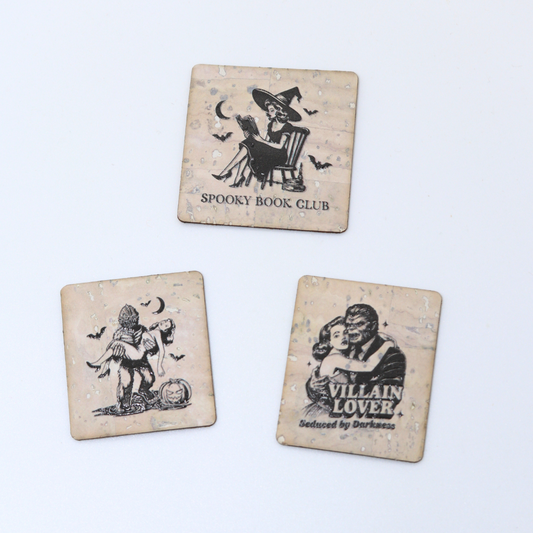 Vintage Spooky Set of 3 - Cork Tag