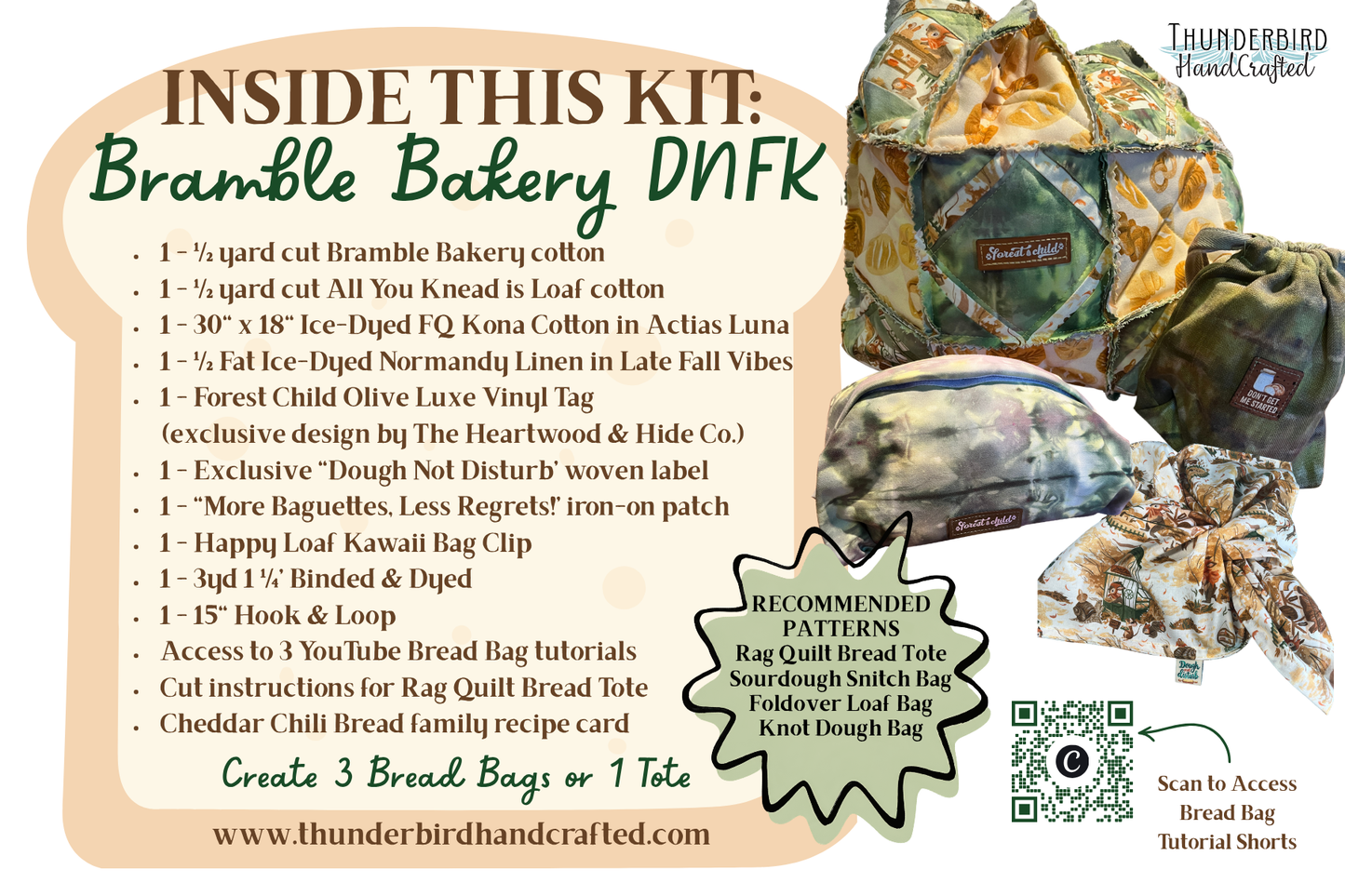 Bramble Bakery Bread Lovers Kit - Includes Pattern, Recipe & More!