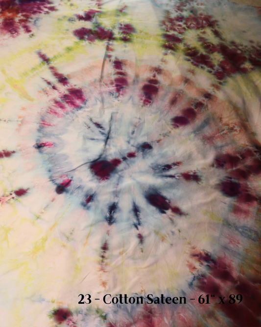 23 - Cotton Sateen 61"x89"  - Large Batch Dye