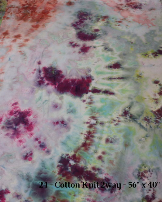 24 - Cotton Knit 2way 56" x 40" - Large Batch Dye