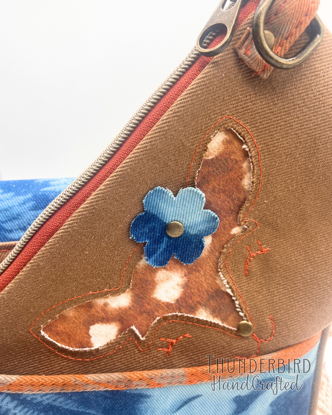 Whimsy Faun Denim Dianne Crossbody & Ivy Wristlet Set