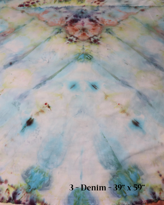 3 - Denim Twill 39" x 59" - Large Batch Dye