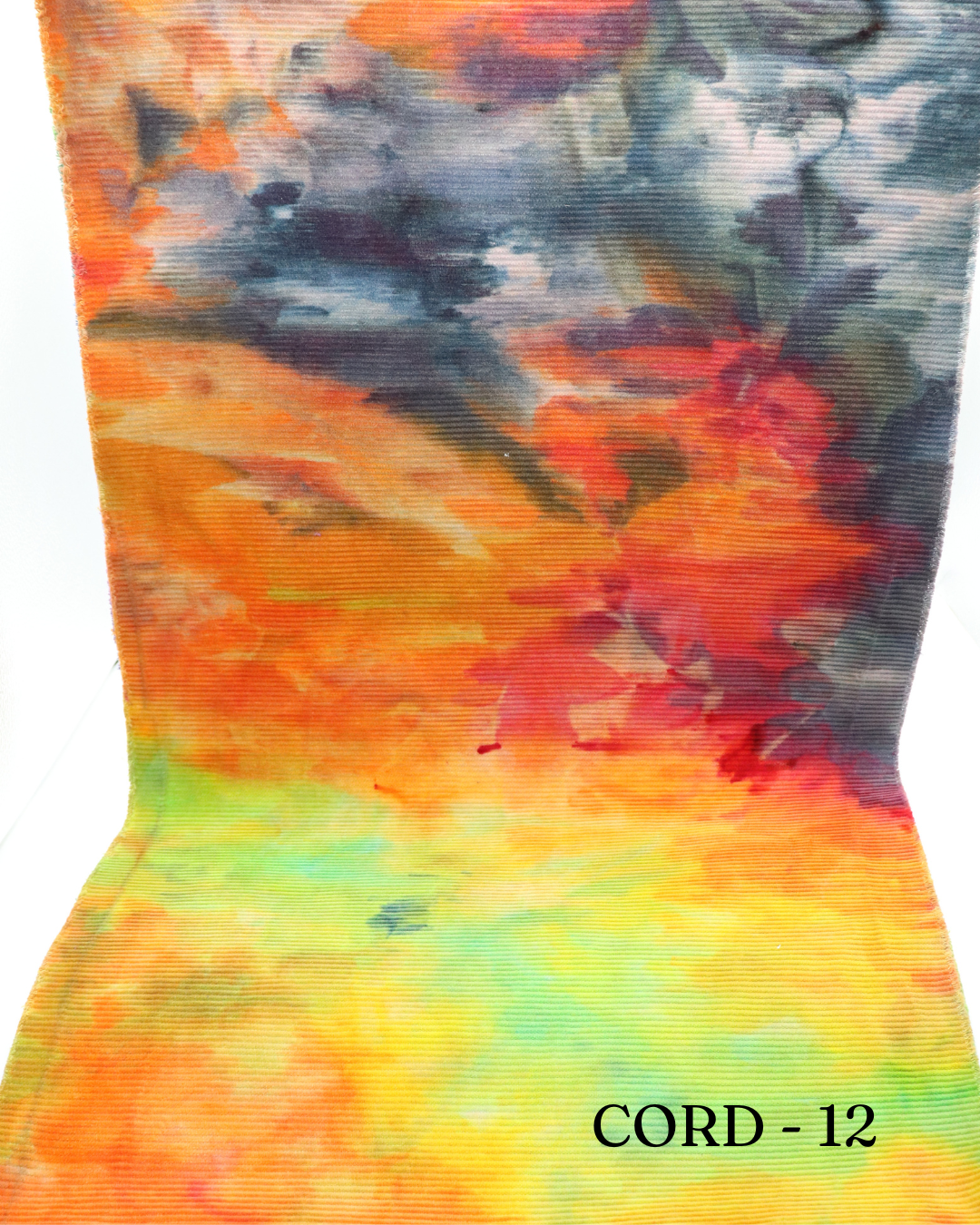 12- 1/2 yd Lrg Wale Corduroy - Smokey Rainbow